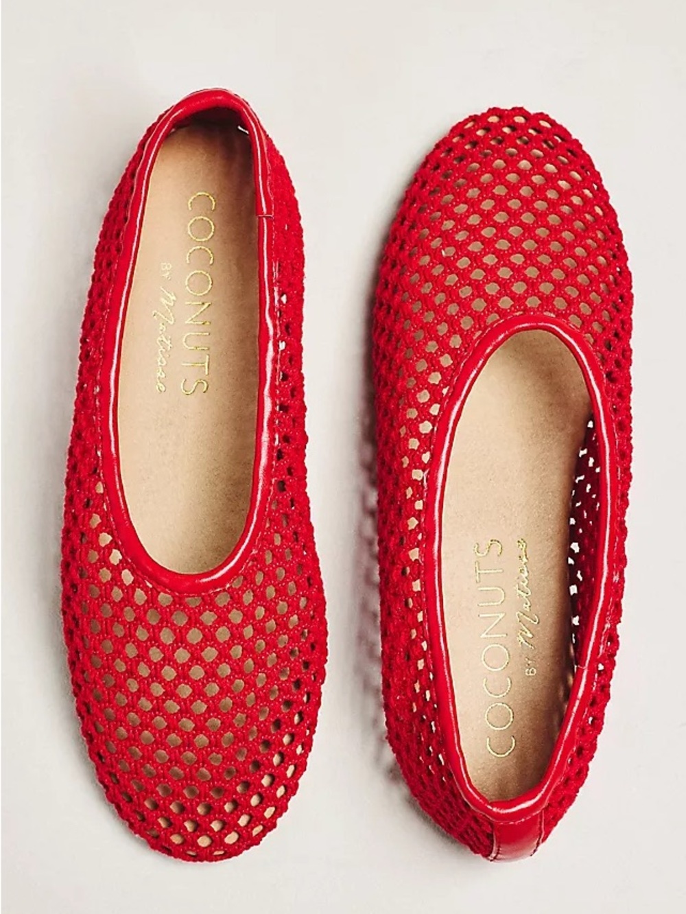 Coconuts by Matisse Marta Mesh Ballet Flats – Red – Size 8